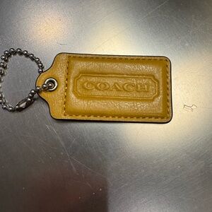 Coach - Dark Mustard Color Smooth Leather Hangtag - Large - 3” in length
